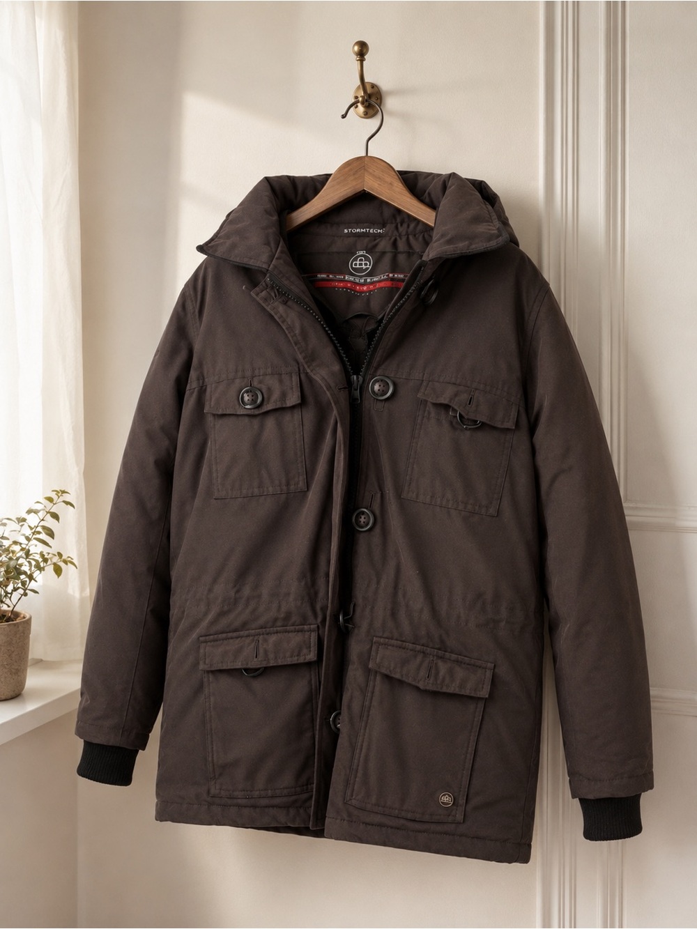 Stormtech Expedition Women’s Medium Brown Insulated Faux Fur Hooded Parka Unisex
